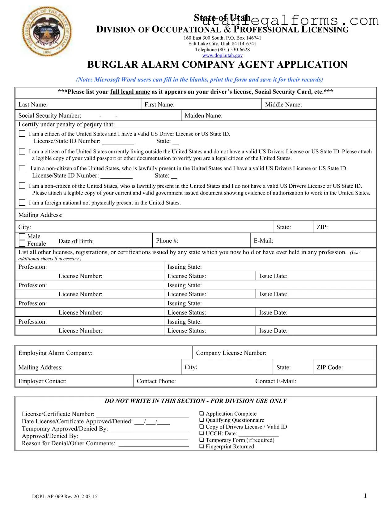 Fill a Valid Dopl Ap 069 Template