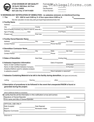 Fill a Valid Daqa 424 12 Template