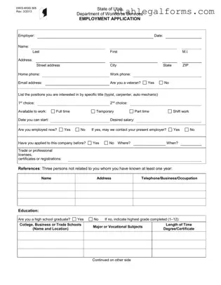 Fill a Valid Utah Job Application Template