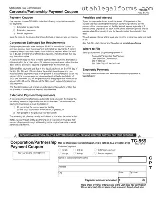 Fill a Valid Utah Tc 559 Template