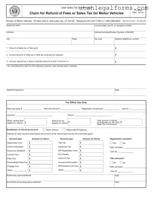 Fill a Valid Utah Tc 55A Template